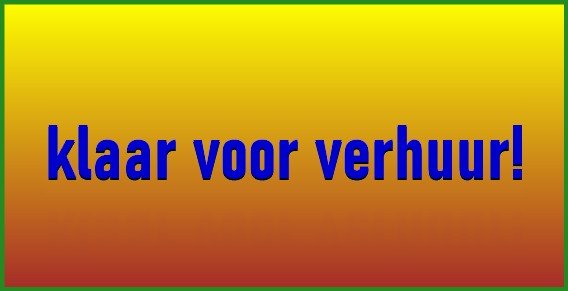 klaar voor verhuur!